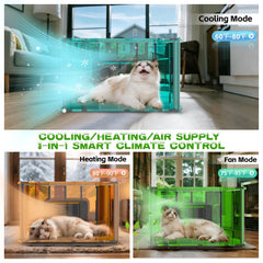 CooL Tech Maison-chat-ventilation ete: espace frais pour animal
