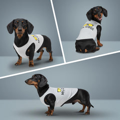 COOHAMS t-shirt Mr Cool gris, chien détendu à la maison.