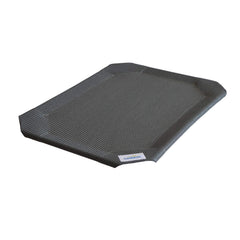 Housse Coolaroo pour lit surélevé grand, gris métal, offre ventilation et confort durable.