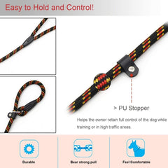 Coolrunner noeud coulissant 2 en 1, collier et laisse réunis pour facilité.
