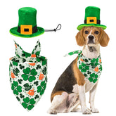 CooShou bandana-triangle trefle pour chien ou chat, style festif Saint-Patrick.