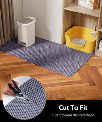 Cooyes Tapis Litière Chat – design trou chaîne capture la litière efficacement.