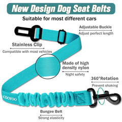 COOYOO longueur réglable 60–80 cm pour chien dans la voiture.
