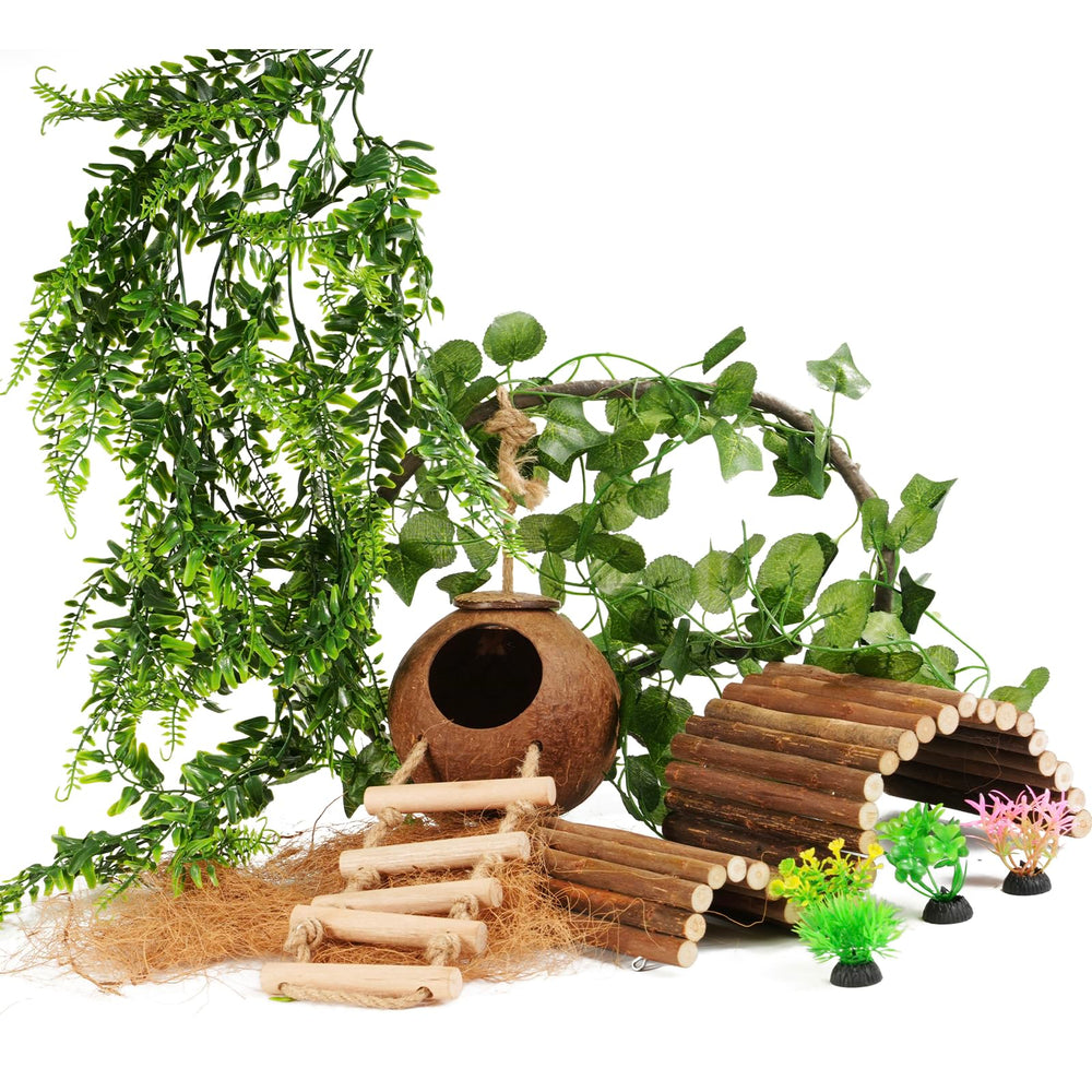 COSOC hutte coco gecko, refuge naturel et sûr pour le terrarium.