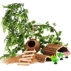 COSOC hutte coco gecko, refuge naturel et sûr pour le terrarium.