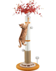 COUNER Arbre à chat 45 pouces en bois et sisal pour griffage naturel.