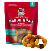 Country Kitchen Anneaux Kabob poulet sans rawhide, friandise savoureuse pour chien.