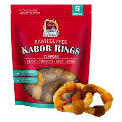 Country Kitchen Anneaux Kabob poulet sans rawhide, friandise savoureuse pour chien.