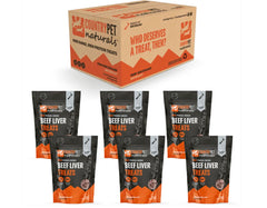Friandises CountryPet Naturals bœuf lyophilisé en gros plan, goût riche et protéiné.