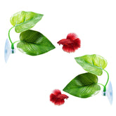 CousDUoBe Feuille hamac betta ensemble offre repos naturel dans l’aquarium.