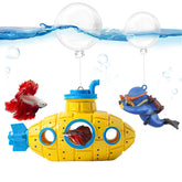 CousDUoBe sous-marin-flottant-vintage, élément décoratif durable pour aquarium.