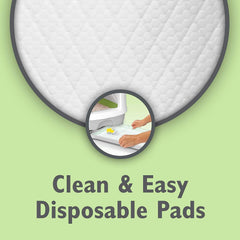 Coussins absorbants Tidy Cat Breeze sur bac à litière, zone propre et fraîche.