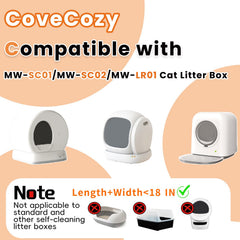 CoveCozy sacs litière avec cordon-serrage pour fermeture fiable.