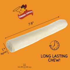 Cowdog Chews Beefhide Roll – texture robuste pour mastication prolongée.
