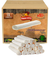 Cowdog Chews rouleau cuir brut 5-6 pouces, friandise naturelle pour chiens actifs.