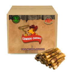 Cowdog Chews Roules Gourmet à la viande, friandise robuste pour chiens actifs et propreté dentaire.