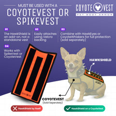 HawkShield pad de CoyoteVest, couleur fluo pour repérer rapidement votre chien.