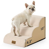 COZY KISS escalier pour chien petit, 3 marches, 13 po, stable et sûr.