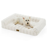 Lit COZY KISS en fausse fourrure beige, confort chaleureux pour chien
