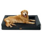 COZY KISS lit chien XXL en forme-U avec coussins de soutien pour le repos.