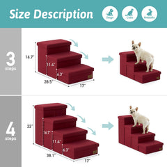 Pas chien 3 etapes anti glissement Cozy Kiss, stabilite assuree