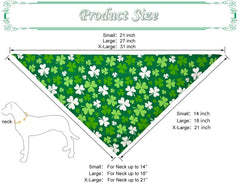 Bandana CozyHaus chien Saint-Patrick vert brillant, accessoire tendance.