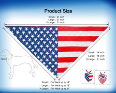 Bandana CozyHaus drapeau américain bleu blanc rouge XXL, parfait pour les fêtes.