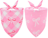 CozyHaus bandana rose a noeud pour petit chien ou chat, look coquet