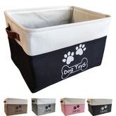 CPAKOWLGOO Panier-jouets-chien-pliable pour rangement pratique dans le salon.