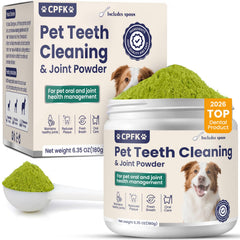 CPFK poudre dentaire chien – bouteille pratique pour l'hygiène dentaire quotidienne.