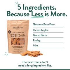 Friandises sans céréales pomme-menthe, adaptées aux régimes sensibles.