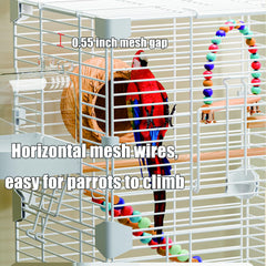 Craftsboys Cage à oiseaux Basic – échelle intérieure pour des jeux et l’accès au perchoir.