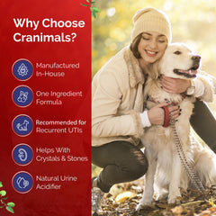 Cranimals: extrait biologique de canneberge, dosage quotidien pratique.
