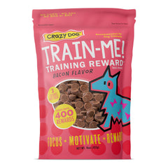 Crazy Dog Train-Me Bacon friandises 400 : récompense savoureuse pour l'entraînement.