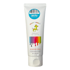 CRAZY LIBERTY gel colorant poil chien cheval bleu clair, brillant et nourrissant.