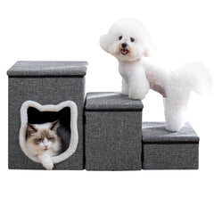 Crispedia Escalier Animaux Petits Espace repos confortable en haut