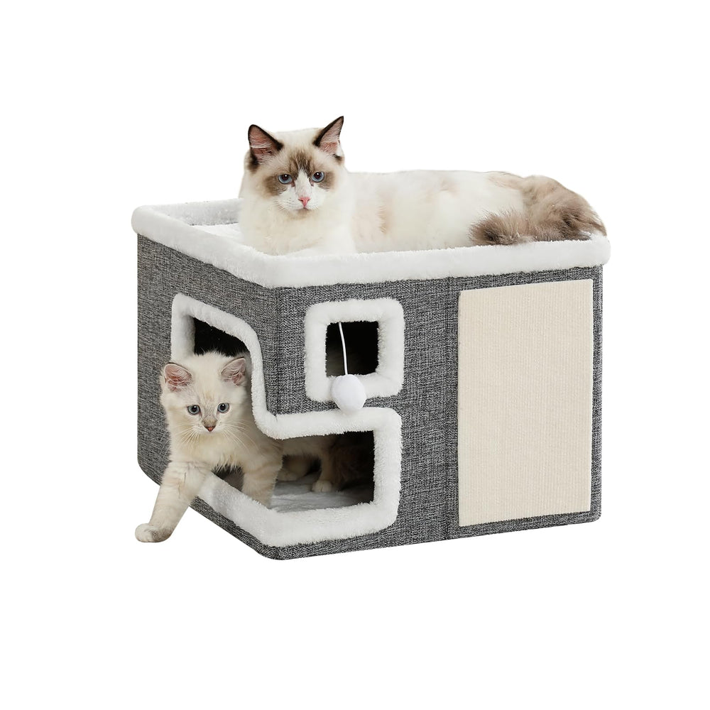 Crispedia maison chat intérieur caverne griffoir offrant sécurité et confort.