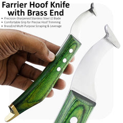 Crown Farrier Tools lame-j2-acier-inoxydable : coupe nette et durabilité quotidienne.