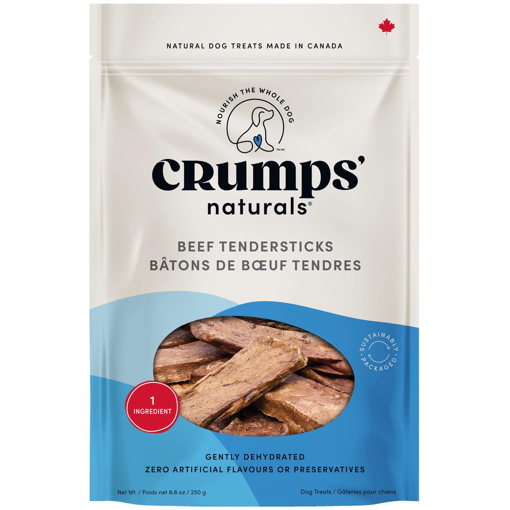 Sachet Crumps’ Naturals Boeuf Tendersticks, qualité canadienne et naturel