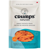 Crumps’ Naturals Frites patate douce emballage, friandise naturelle riche en fibres.