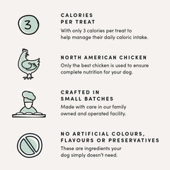 Crumps' Naturals bouchées au poulet sans additifs et ingrédients naturels.