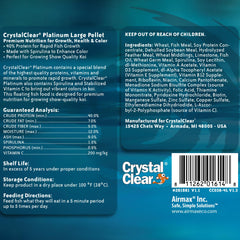 Pellets CrystalClear 5 mm pour koi, soutiennent croissance et couleur.