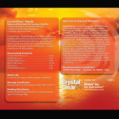 CrystalClear Staple pellets riches en protéines à 32% pour une nutrition solide.