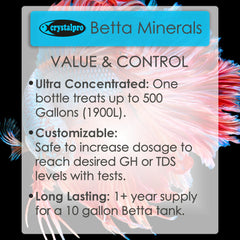 Cap doseur Crystalpro Betta Minerals simplifie l’ajout de minéraux.