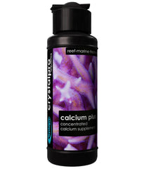 Crystalpro Calcium Plus, bouteille avec goutte pour dosage précis du calcium dans l'aquarium.