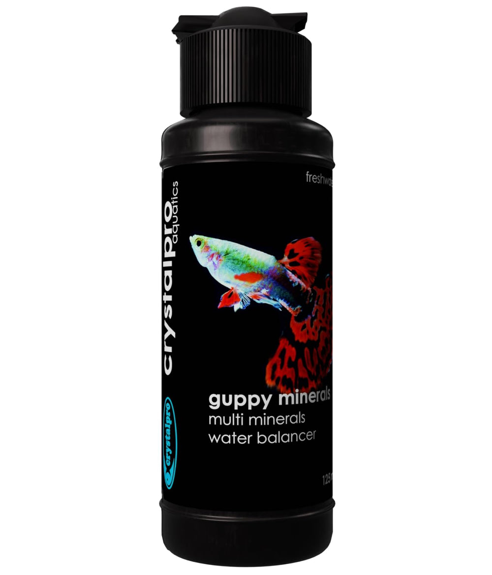 Crystalpro Guppy Minerals, flacon gouttes pour dosage précis des minéraux.