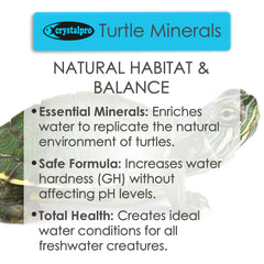 Crystalpro Turtle Minerals — gouttes versées dans l'eau pour une meilleure vitalité.