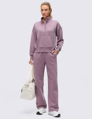 CRZ YOGA SoftAura, poche kangourou et ourlet côtelé, pratique pour rangement léger