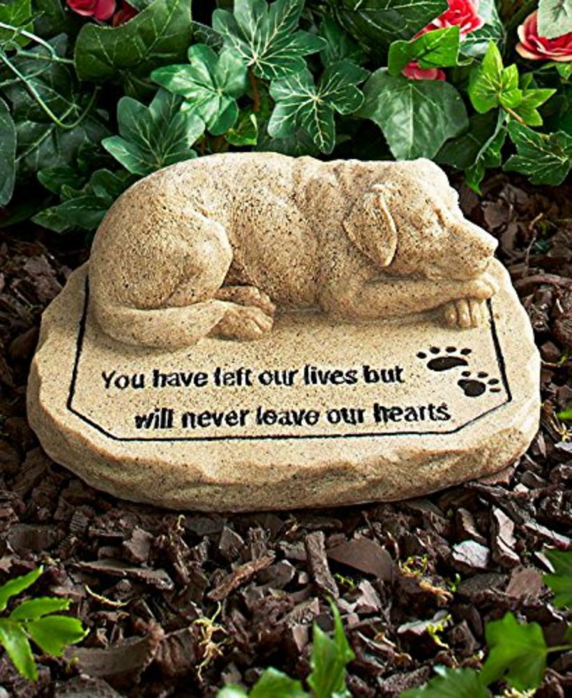 CT DISCOUNT STORE stèle mémorielle chien avec ailes, idéal pour jardin