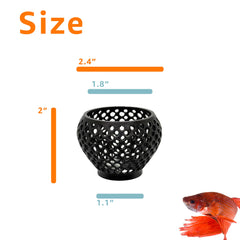 CTWPets Betta Bulb Hide 2.0 — diamètre 2,8 pouces pour petits aquariums.